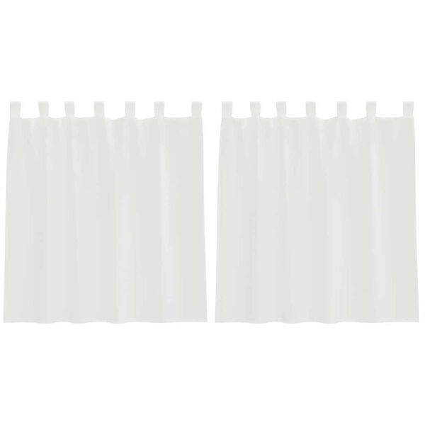 vidaXL Voile Curtains with Loops 2 pcs White 55.1x55.1"
