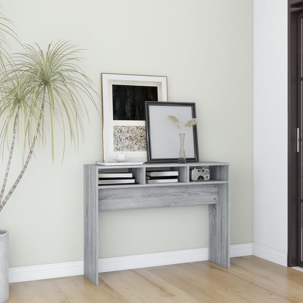 vidaXL Console Table Grey Sonoma Engineered wood Medium Console Table