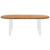 vidaXL Dining Table Light brown Solid oak wood Large Adjustable Feet