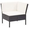 vidaXL Garden Lounge Set Black PE Rattan Large Modular