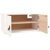 vidaXL Wall Cabinet White Solid pinewood 23.6x11.8x11.8 in Wall mounting