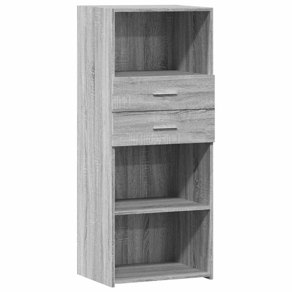 vidaXL Highboard Grey Sonoma Engineered Wood 19.7x16.7x48.8 in Highboard