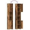 vidaXL Bathroom Furniture Set Old wood Engineered wood Medium Storage