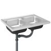 vidaXL Kitchen Sink with Double Basins Silver 31.5"x23.6"x6.1" Stainless Steel