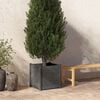 vidaXL Garden Planter Grey Solid pinewood Medium Tough Garden Planter