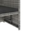 vidaXL 5 Piece Patio Lounge Set with Cushions Poly Rattan Grey