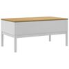vidaXL Coffee Table White Solid Pine Wood 39.0 x 21.9 x 17.7 in