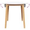 vidaXL Dining Table Natural Solid Wood Rubber