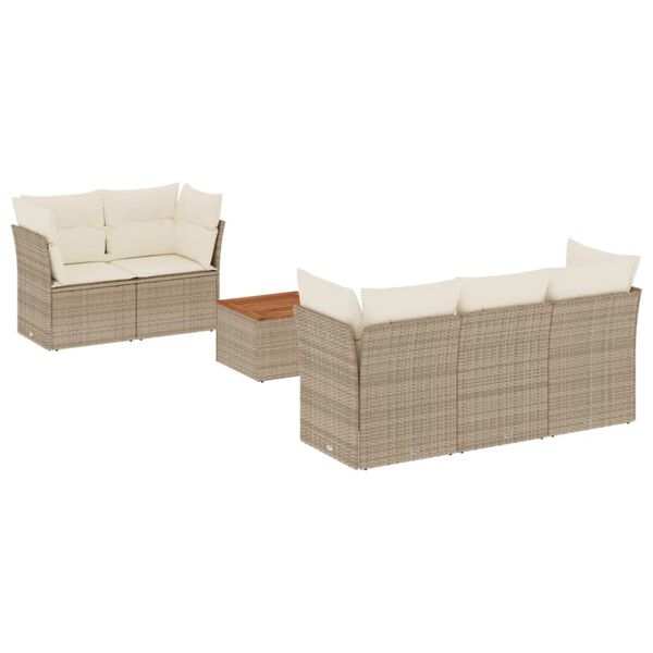 vidaXL Garden Sofa Set Beige