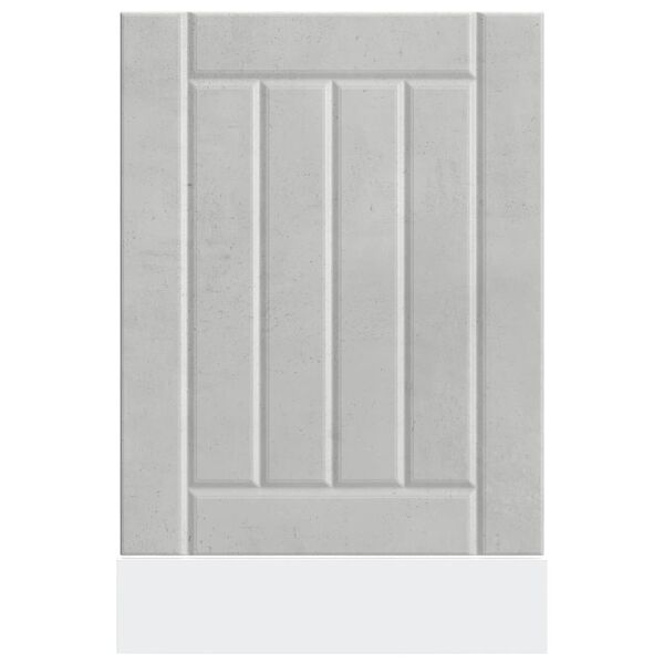 vidaXL Dishwasher Panel Concrete grey Engineered wood 17.7 x 0.6 x 26.4 in