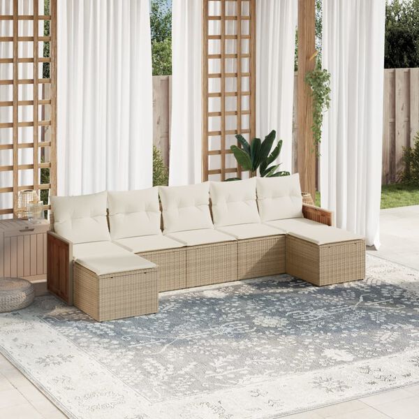 vidaXL Garden Sofa Set Beige