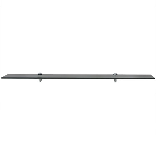 vidaXL Floating Shelf Black Tempered safety glass 39.4 x 7.9 in