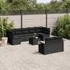 vidaXL Garden Sofa Set Black