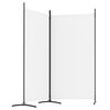 vidaXL 2-Panel Room Divider White 68.9"x70.9" Fabric