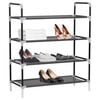 vidaXL Shoe Rack Black Metal Standard Shoe Rack Rectangular