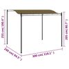 vidaXL Gazebo Set of 2 Taupe Steel and polyester Large Durable
