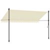 vidaXL Retractable Awning Cream 137.8"x59.1" Fabric and Steel