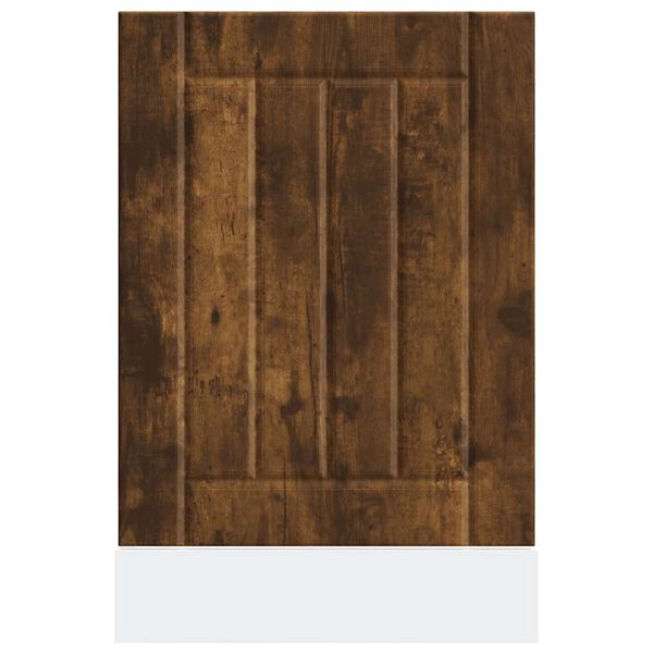 vidaXL Dishwasher Panel Smoked Oak Engineered wood Medium Durable
