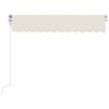 vidaXL Retractable Awning Cream Powder-coated Aluminum 137.8x98.4 in