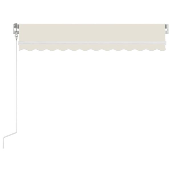 vidaXL Retractable Awning Cream Powder-coated Aluminum 137.8x98.4 in