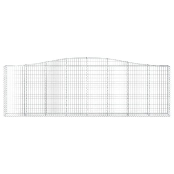 vidaXL Arched Gabion Baskets 25 pcs 157.5x11.8x120/140" Galvanised Iron