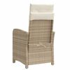 vidaXL Reclining Garden Chair Set of 2 Beige