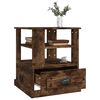 vidaXL Side Table Smoked oak Engineered wood 19.7 in x 19.7 in x 23.6 in