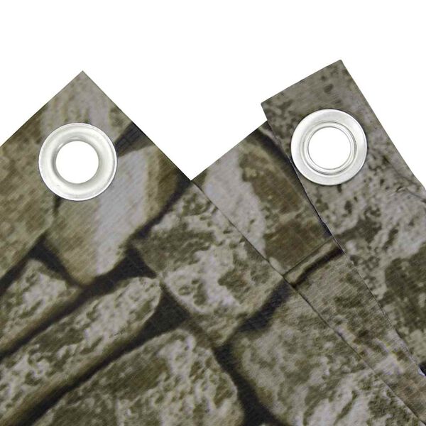 vidaXL Balcony Privacy Screen Stone Look 236.2x29.5" PVC