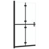 vidaXL Foldable Walk-in Shower Wall Transparent ESG Glass 31.5"x74.8"