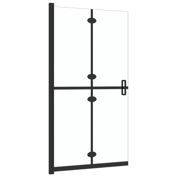 vidaXL Foldable Walk-in Shower Wall Transparent ESG Glass 31.5"x74.8"