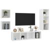 vidaXL TV Cabinet Set White Engineered wood Standard TV Cabinet Set