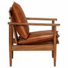 vidaXL Armchair Brown Real leather Medium Armchair Rectangular