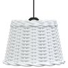 vidaXL Ceiling Lamp Shade White Wicker Standard Ceiling Lamp Shade