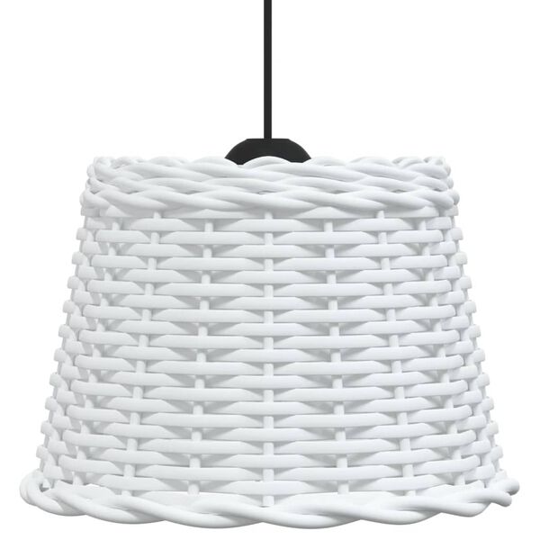 vidaXL Ceiling Lamp Shade White Wicker Standard Ceiling Lamp Shade
