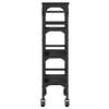 vidaXL Kitchen Trolley Black 20.9"x7.9"x29.9" Engineered Wood
