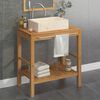vidaXL Vanity Cabinet With Sink Cream Solid Teak Wood Medium