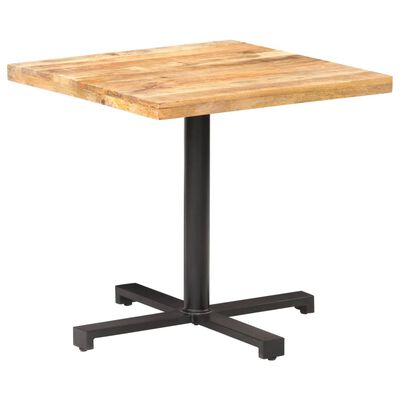 vidaXL Bistro Table Square 31.4"x31.4"x29.5" Rough Mango Wood