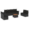 vidaXL Garden Sofa Set Black