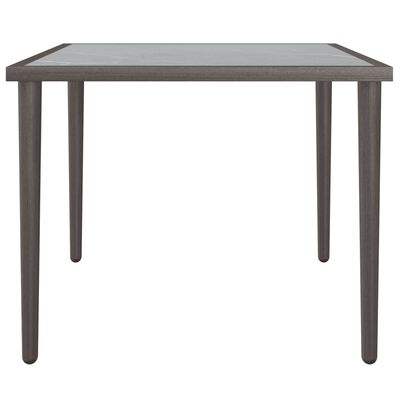 vidaXL Patio Table Gray 18.9"x18.9"x14.6" Steel