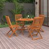 vidaXL 5 Piece Patio Dining Set Solid Acacia Wood (315951+313604)