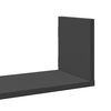 vidaXL Wall Shelf Black Engineered wood 22.8 in x 7.1 in x 7.1 in