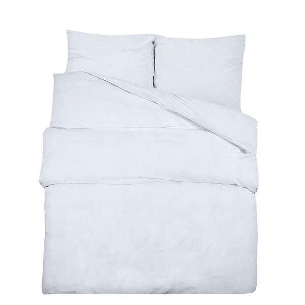 vidaXL Duvet Cover Set White Microfiber (100% polyester) 55.1 in x 78.7 in