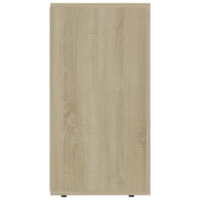 vidaXL Sideboard White and Sonoma Oak 47.2"x14.2"x27.2" Engineered Wood