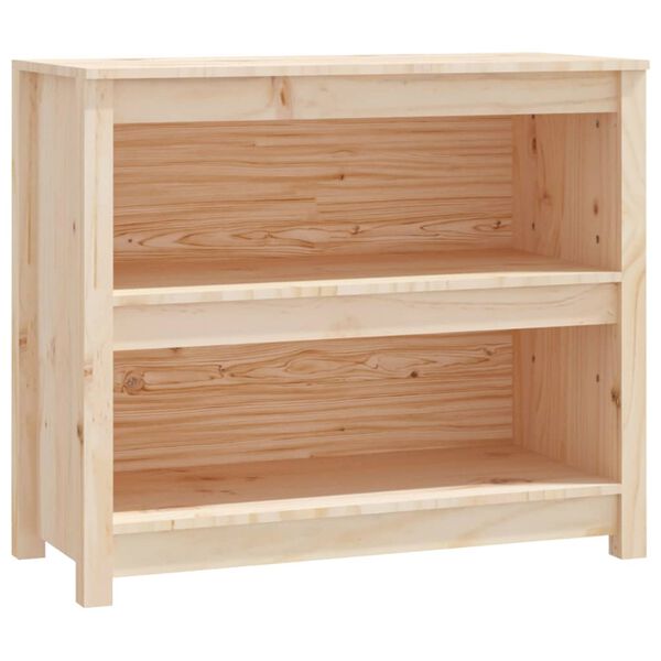 vidaXL Book Cabinet Natural Wood Solid Pine Wood (Untreated) Medium