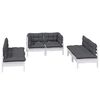 vidaXL Garden Lounge Set White, Anthracite