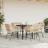 vidaXL Garden Dining Set Brown, Black, Light Grey