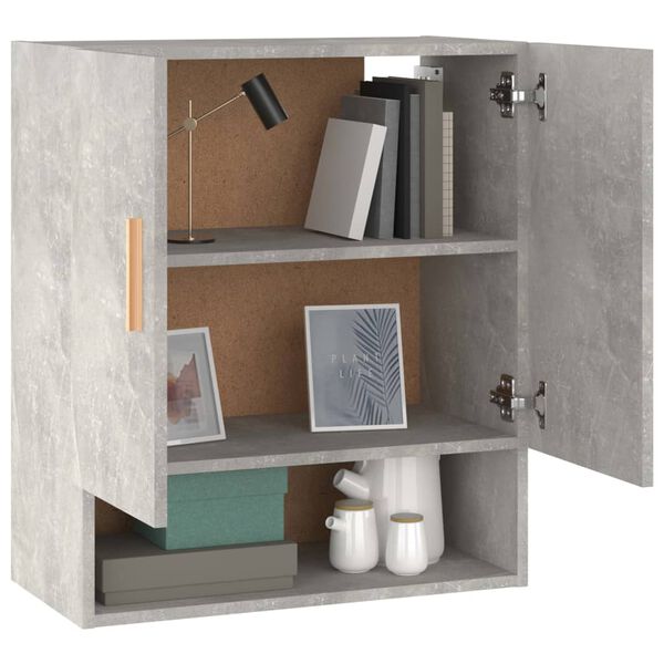 vidaXL Floating Cabinet Concrete Grey Engineered Wood Medium