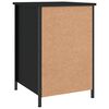 vidaXL Bedside Cabinet Black Engineered wood, Iron Medium