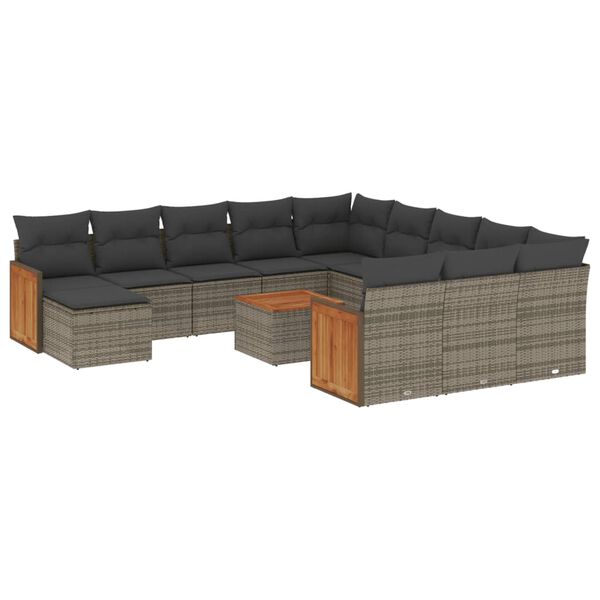 vidaXL Garden Sofa Set Grey