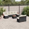 vidaXL Garden Sofa Set Black